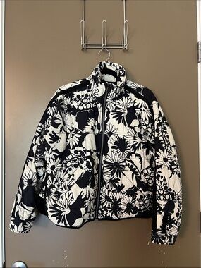 Free People Printed Pippa Packable Puffer Jacket - Daisy Buti Print / Black - XS